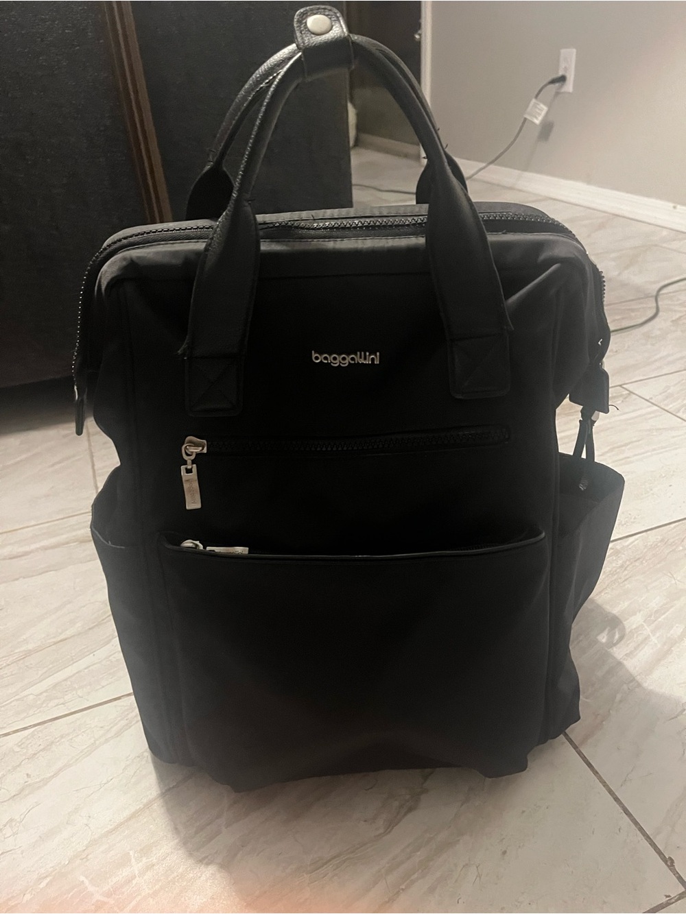 Baggallini Black Backpack Tote